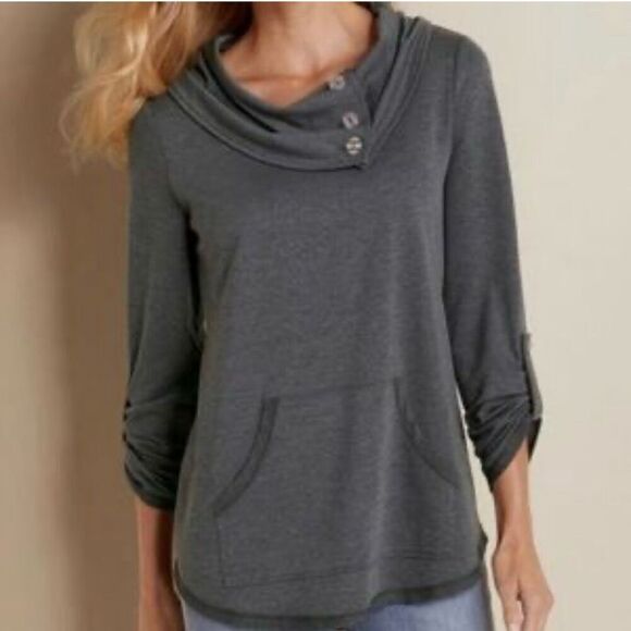 Soft Surroundings cowl neck pullover M - Picture 1 of 7